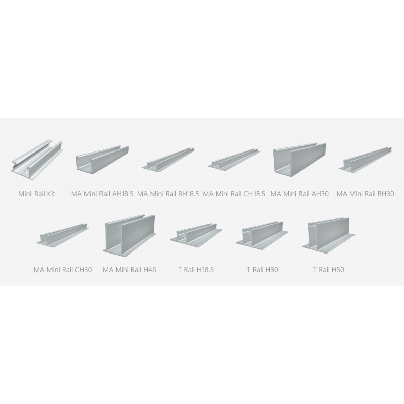 Trapezoid/Corrugated Metal Roof Solar Aluminum Short Rails 